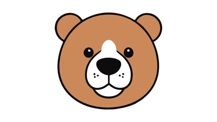 Obraz premium illustration of a cartoon brown bear vector
