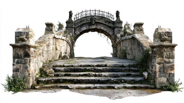Isolated Medieval Bridge Cutout