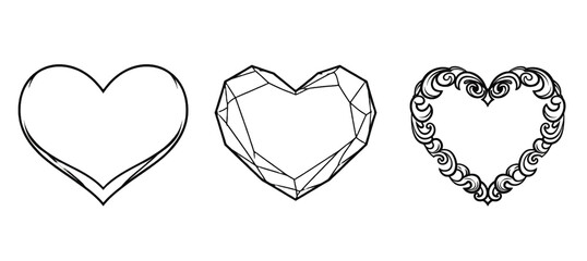 Stylized Heart Designs