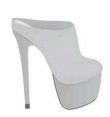 Woman ankle boot. vector illustration