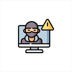 vector illustration of a man holding a sign