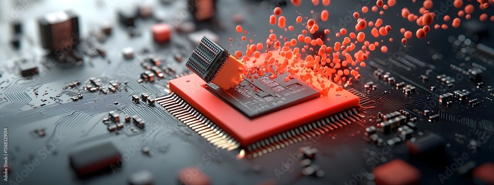 Poster a captivating showcasing the seamless of cutting edge server technology intricate circuit boards and