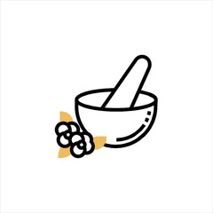 vector illustration of a bowl of food