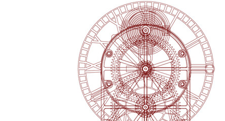 clock graphic symbol 3d illustration	
