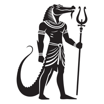 recommend clip art: Watchful Sobek silhouette, guardian of Egyptian kings - Sobek illustration - Sobek vector - Egyptian god silhouette - Egyptian silhouette
                    
                    
