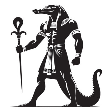 recommend clip art: Majestic Sobek silhouette, feared and revered - Sobek illustration - Sobek vector - Egyptian god silhouette - Egyptian silhouette
                    
                    