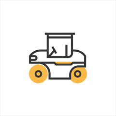 tractor isolated on white