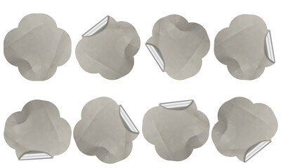 Blank Sticker Texture Tag Set For Mockup Template