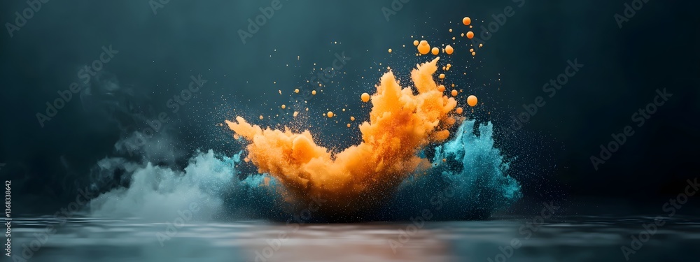 Poster a dynamic and visually arresting digital depicting the propagation of a vibrant wave packet through 
