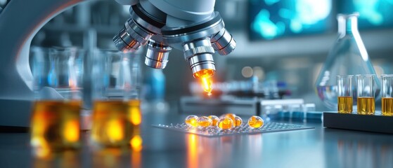 A digital holographic microscope capturing detailed scans of a biological specimen for scientific research and analysis.