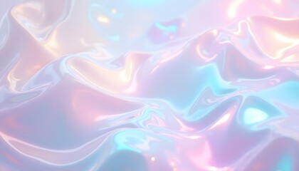 Obraz premium Reflective Iridescent Satin with Pastel Hues