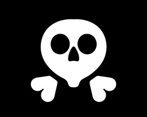 Pirate Skull. Cool Minimalist Pirate Design. Vector.