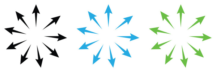 Inward arrow icon vector. Four Arrows icon sign symbol vector. Arrow pointing center vector icon illustration isolated on white background .Vector Illustration .EPS 10 .  © Micro  Vector Market