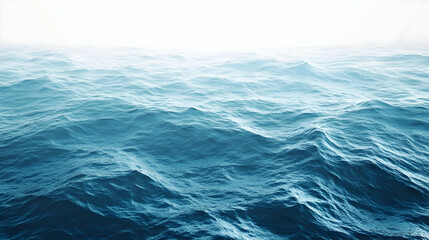 Fototapeta premium Serene ocean waves background with bright horizon. Deep blue sea with gentle swells and ripples
