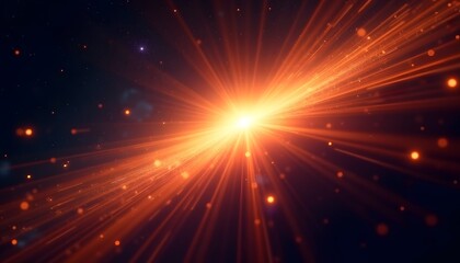 Naklejka premium Intense Radiant Light Explosion in Dark Space