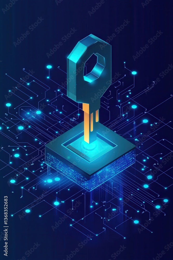 Poster blockchain security key unlocking voter access to encrypted ballot