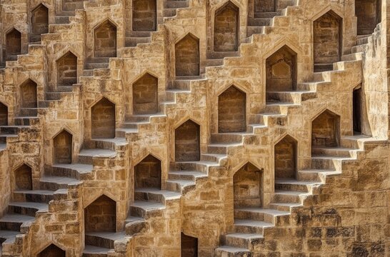 Ancient stepwell of Chand Baori in Rajasthan,