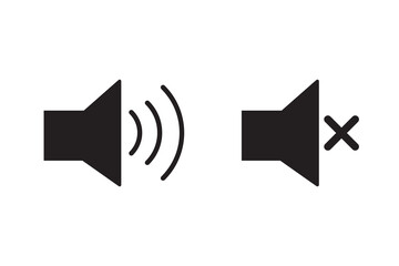 Set of no sound, No speaker icon. Sound Icons. speaker mute icon sign. Volume Off symbol. Silent mode icons