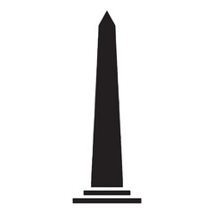Towering Obelisk silhouette, reaching toward the heavens - Obelisk illustration - Obelisk vector - Egyptian monument silhouette - Egyptian silhouette

