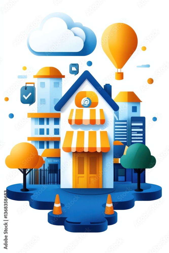 Poster cloud marketplace with secure transaction overlay