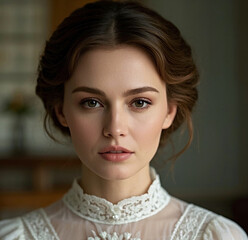 Portrait of a woman.	
