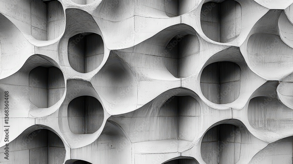 Poster a bold monochrome abstract architectural composition emphasizing contrast and symmetry.