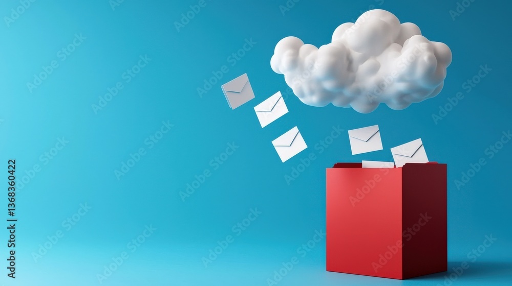 Poster cloud-based election system with encrypted ballot icons floating around