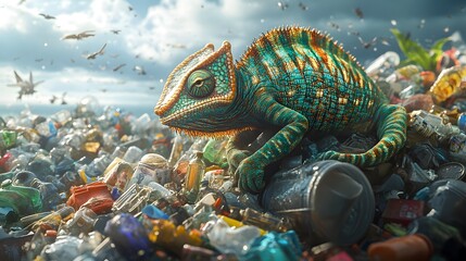 Chameleon in a Sea of Plastic