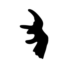 Hand gestures silhouette. Vector illustration