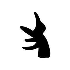 Hand gestures silhouette. Vector illustration