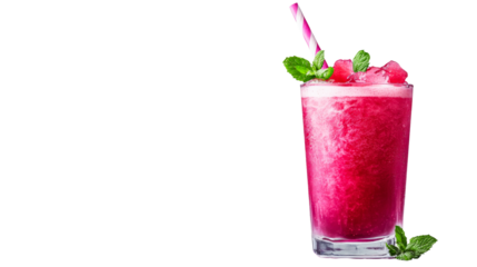 Fruity drink with watermelon and mint, refreshing look, transparent