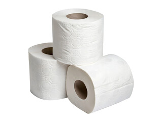 Toilet Paper Roll PNG Cutout High-quality white toilet paper roll isolated on a transparent background, perfect for mockups, packaging design, branding, and advertising graphics