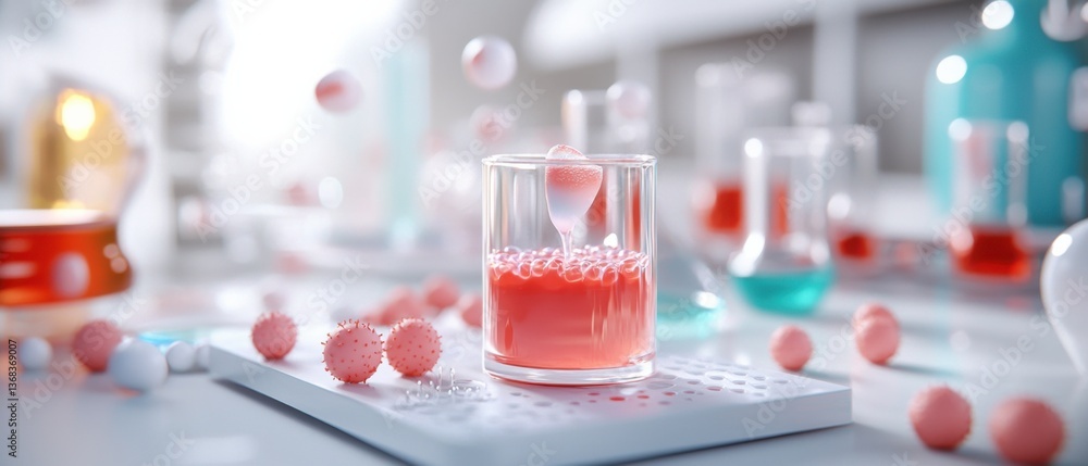 Poster a modern, high-tech biotech innovation laboratory equipped with advanced instruments and tools for c