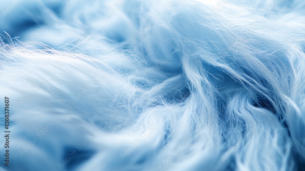 Poster light blue fur background creating soft and gentle texture