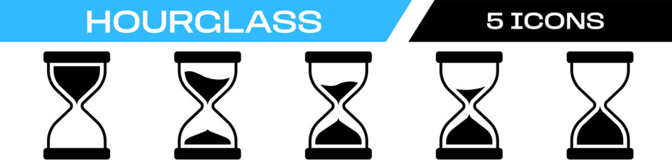 hourglass icon. sand clock icon © DOBRYI VECHIR STUDYA