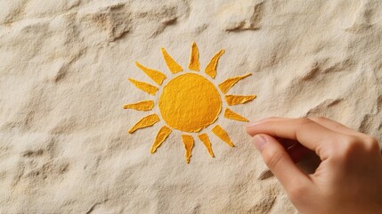 A sun-shaped sunscreen mark on someone's skin, highlighting the importance of UV protection and skincare in preventing sun damage.