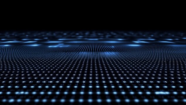 Digital background featuring data and code in dark blue tones