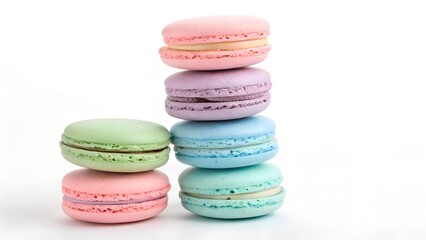 Obraz premium colorful macaroons isolated on white