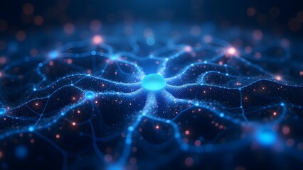Abstract Neural Network with Glowing Nodes and Connections for Deep Learning and Artificial Intelligence