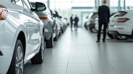 Transaction chaos at car showroom a busy day of sales and deals in an urban environment
