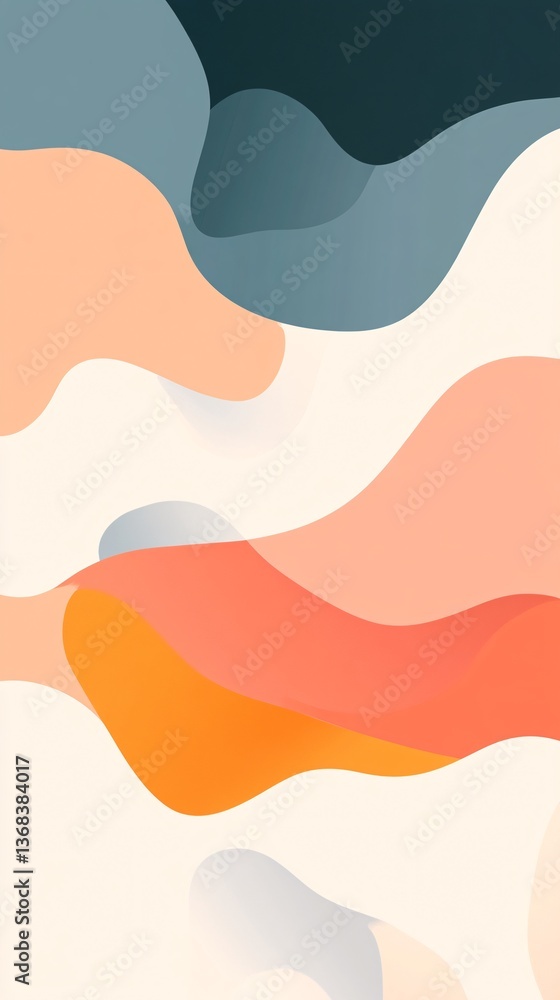 Poster abstract background featuring flowing, colorful shapes creating a dynamic and modern design