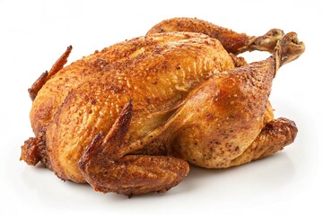Fried chicken carcass isolated on transparent background
