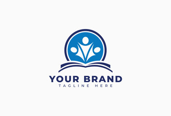 Open Book Success Education Logo Design Element