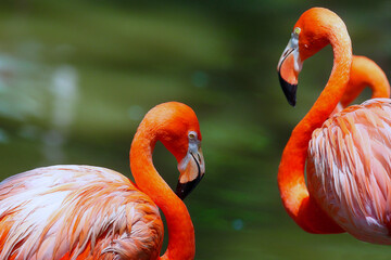 Flamingo rest at the lake	
