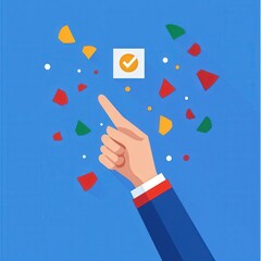 Floating virtual ballot verified with a biometric seal