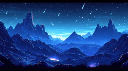 Mystical Mountain Nightscape