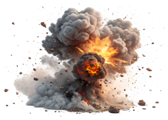 bomb with burning fuse