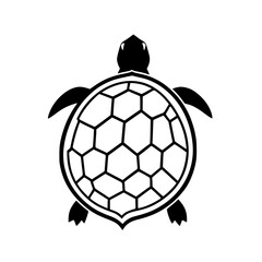 Obraz premium Vector Illustration of a Turtle with Shell, Legs, and Head in Simple Flat Animal and Nature Style