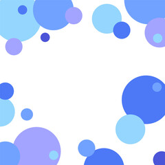 Blue circle pattern. Abstract dotted frame. Modern geometric backdrop. Minimalist overlapping design.