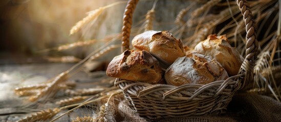 Freshly Baked Bread in a Basket